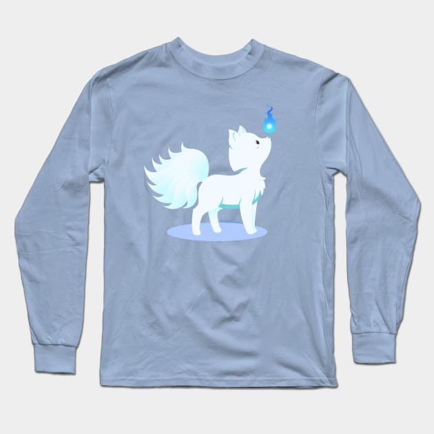 Kawaii fantasy animals - Kyuubi no Kitsune Long Sleeve T-Shirt by SilveryDreams